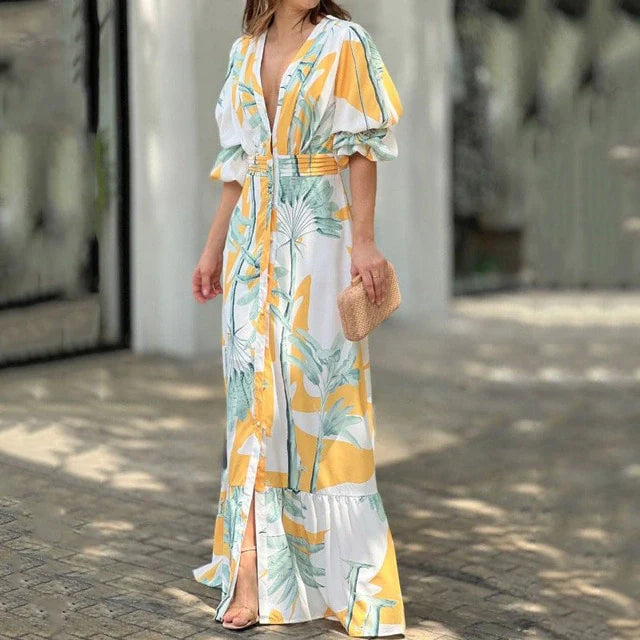 Vestido Longo Estampado (COD 1041)