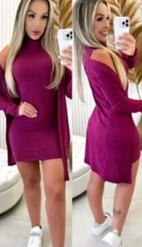 VESTIDO COM CARDIGAN (COD 1049)