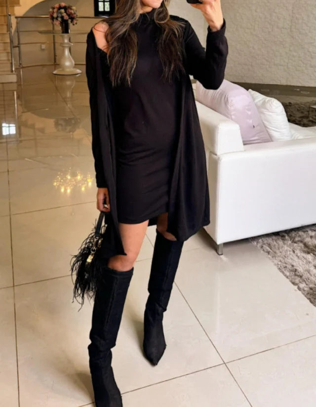 VESTIDO COM CARDIGAN (COD 1049)