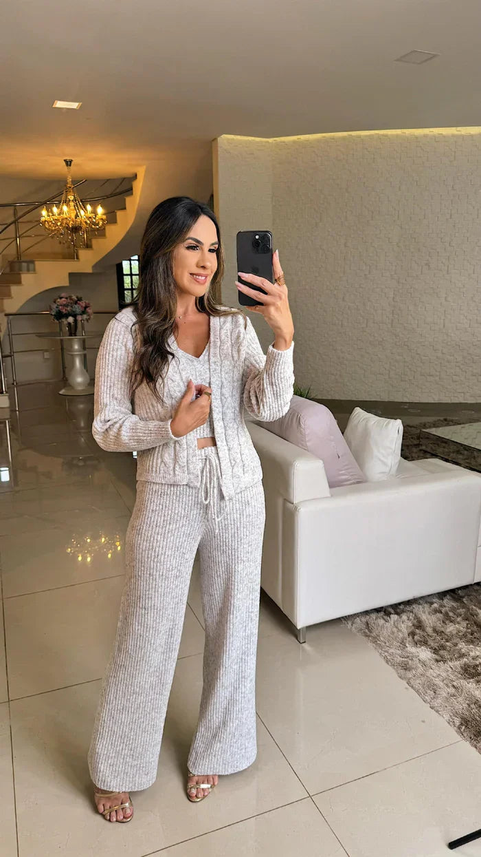 CONJUNTO TRICÔ 3 PEÇAS