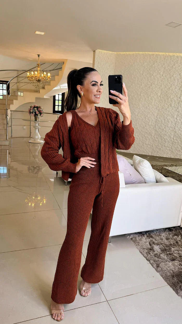 CONJUNTO TRICÔ 3 PEÇAS