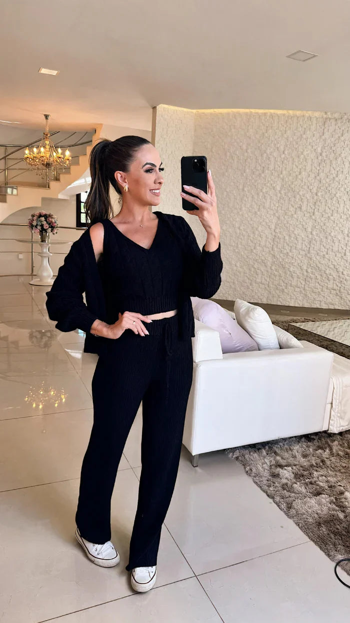 CONJUNTO TRICÔ 3 PEÇAS