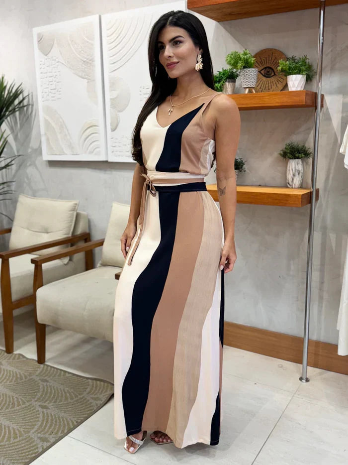 Vestido Longo Heloise Listras (COD 1036)