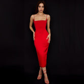 Vestido Midi Ariana Vermelho