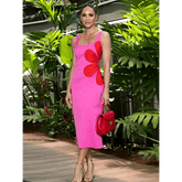 Vestido Midi Pink Flower